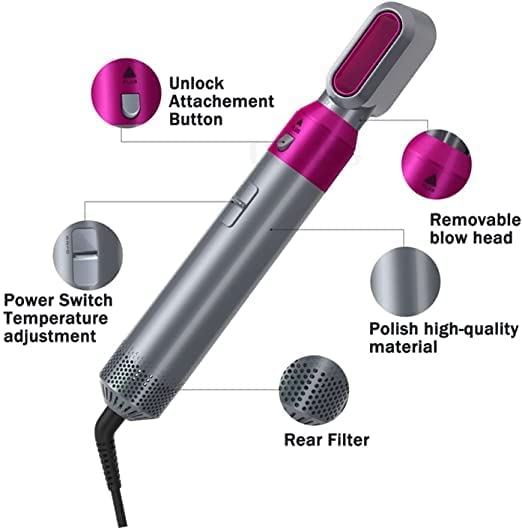 5 in 1 Hair Dryer Hot Air Brush Styler